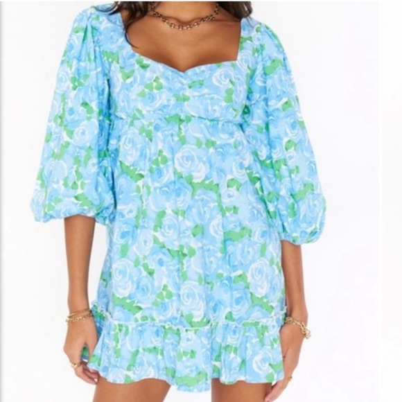 Show Me Your Mumu Mandi Mini Dress Cottage Floral Size M - Picture 1 of 2